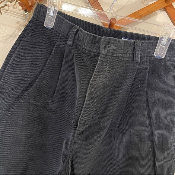 Liz Claiborne Black Corduroy Pants Straight-Leg - Picture 4 of 6